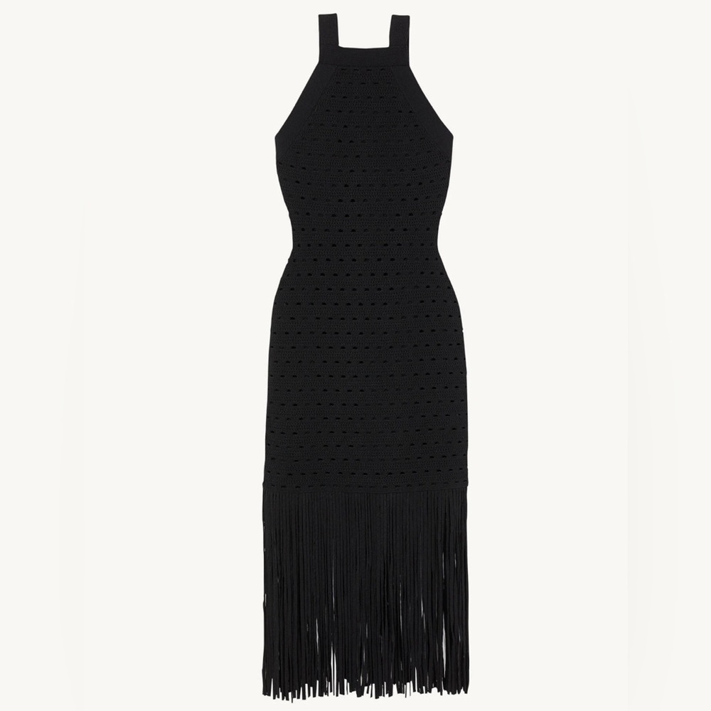 Sandro Fringe Knits Dress size 38 NWT - Picture 7 of 7